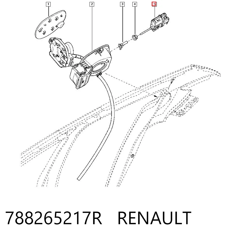 788265217R Renault (RVI) Motor acionador de abertura do alcapão de tanque