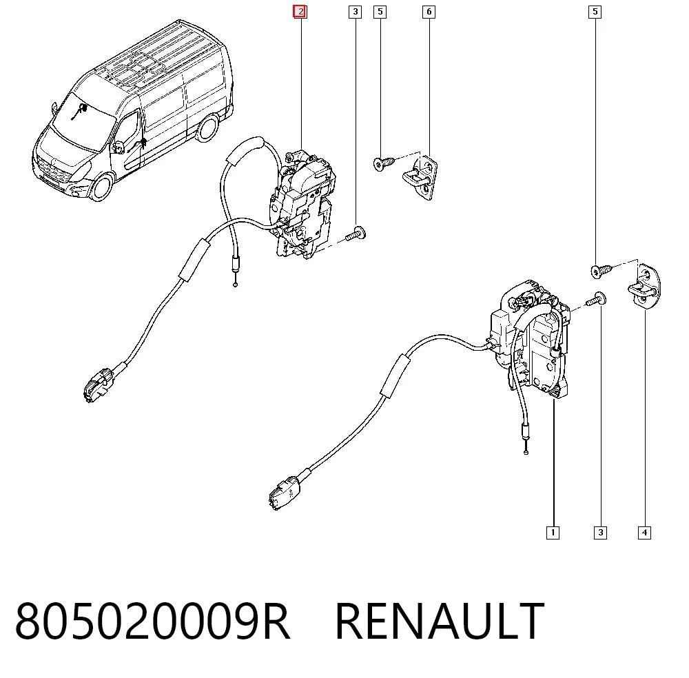 Compre 93197290 Peugeot/Citroen Fecho da porta dianteira direita