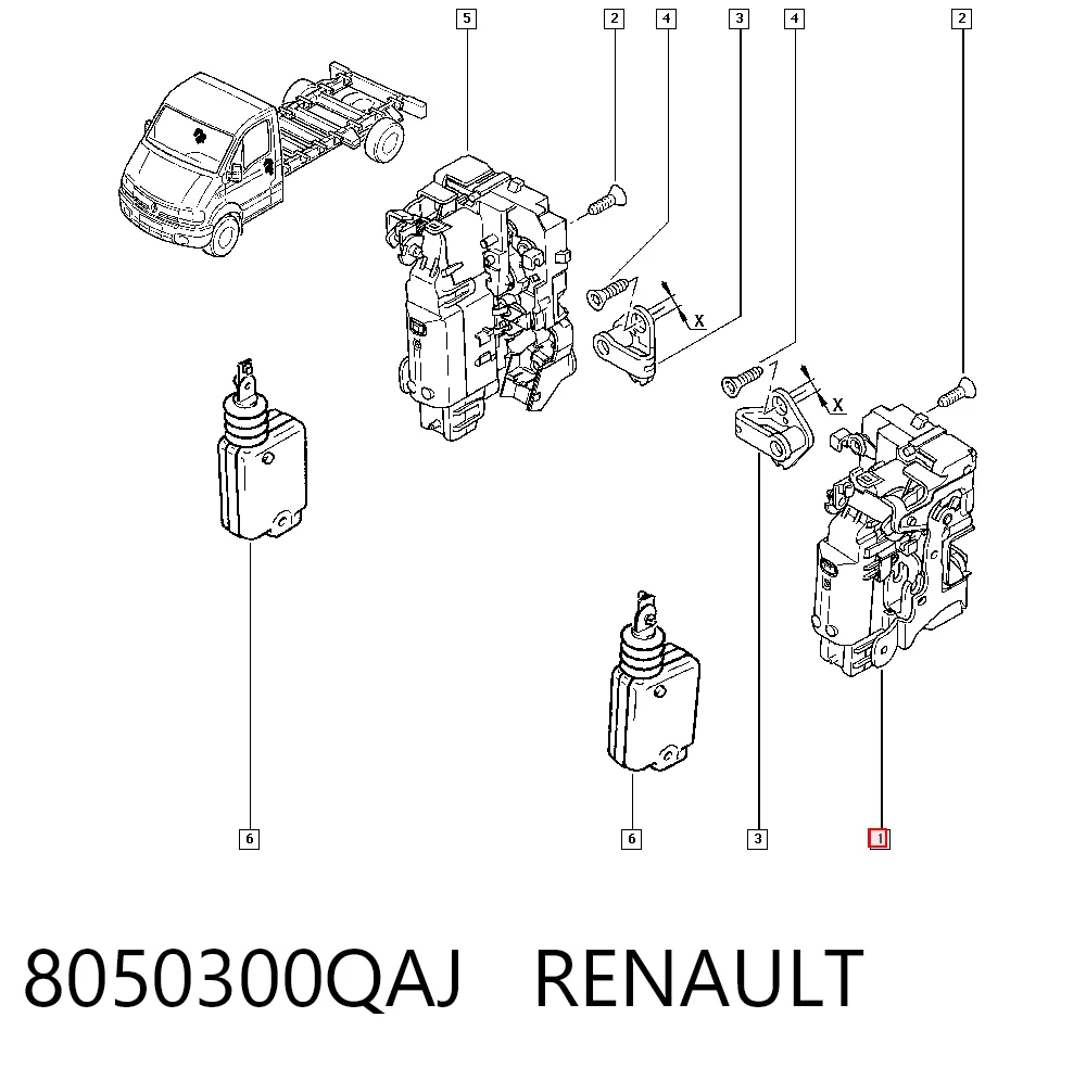 Fecho da porta dianteira esquerda Renault Master II JD ao melhor preço