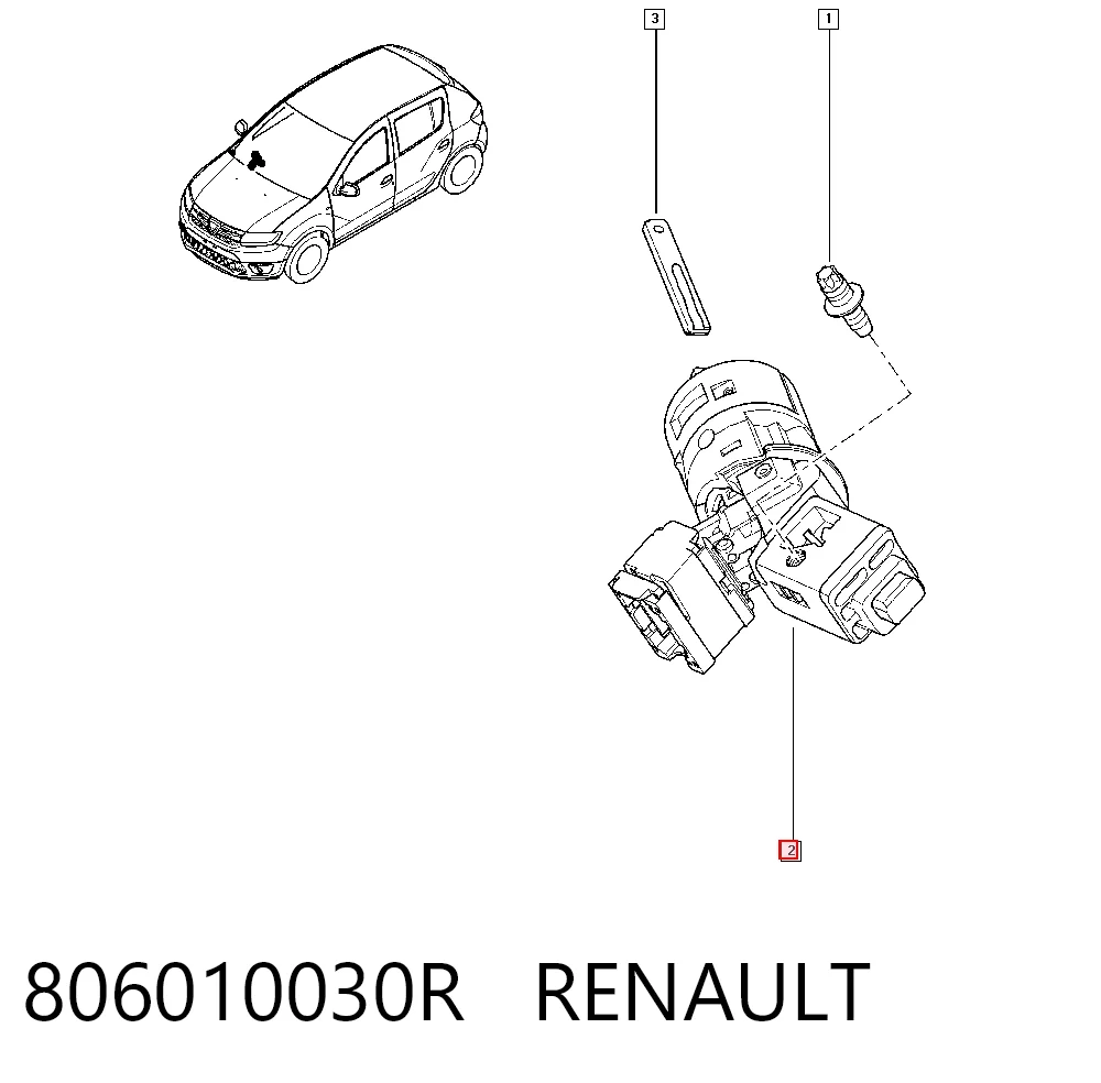 806010030R Renault (RVI) Fecho de ignição
