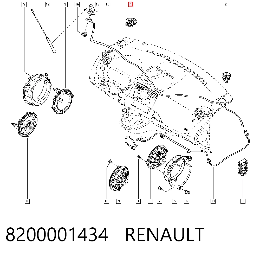 Alto-falante do "painel de instrumentos" Lada 281489095R preço, a partir de 19,74 EUR