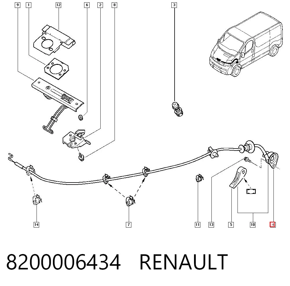 6562000QAH Nissan/Infiniti Cabo de abertura da capota
