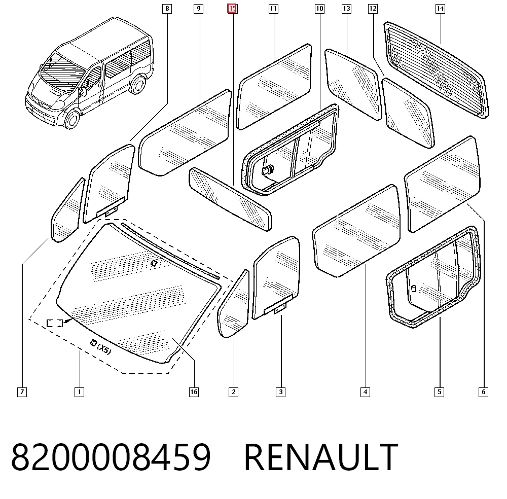 Vidro traseiro Renault Trafic II FL ao melhor preço