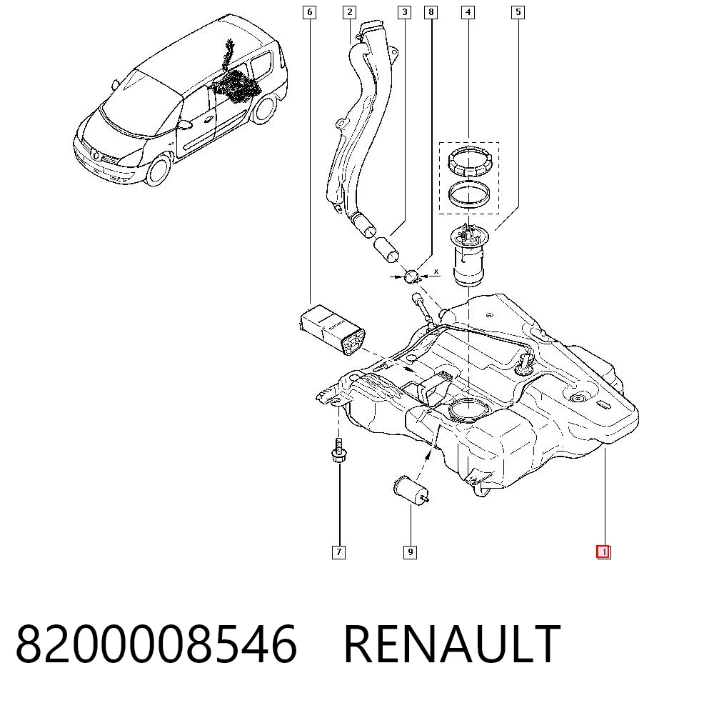 Tanque de combustível Renault Espace IV JK0 ao melhor preço