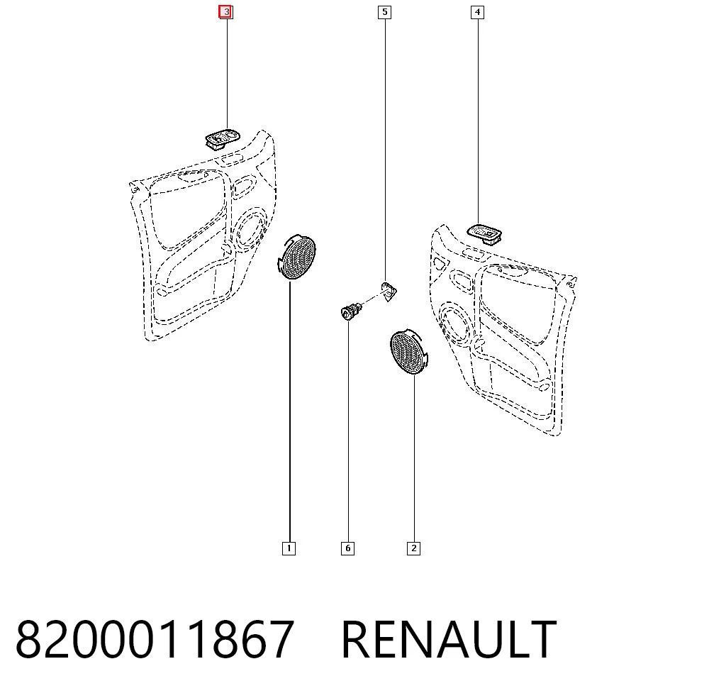 8200011867 Opel Unidade de botões dianteira esquerda de controlo de elevador de vidro