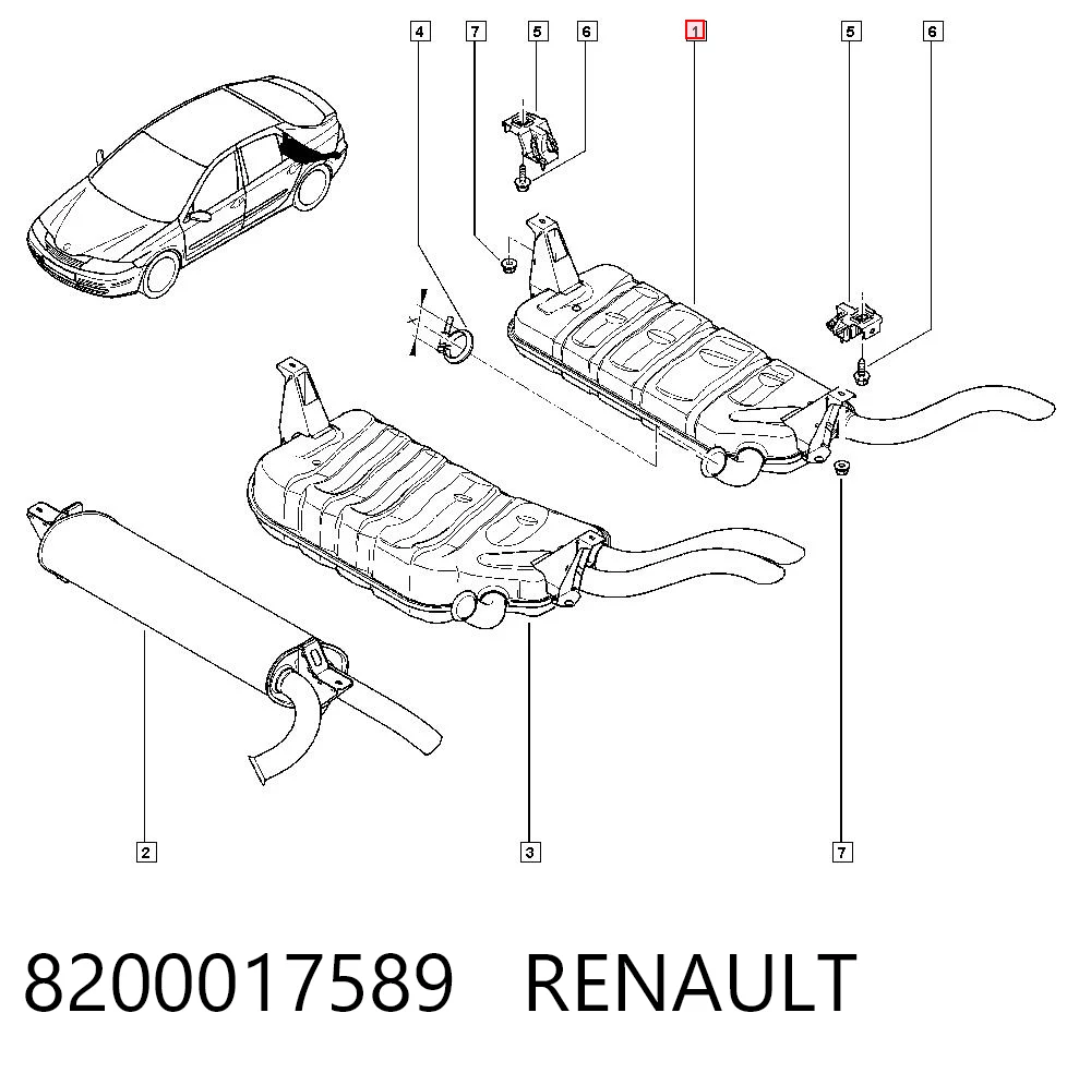 Compre Silenciador, parte traseira Renault Laguna 2