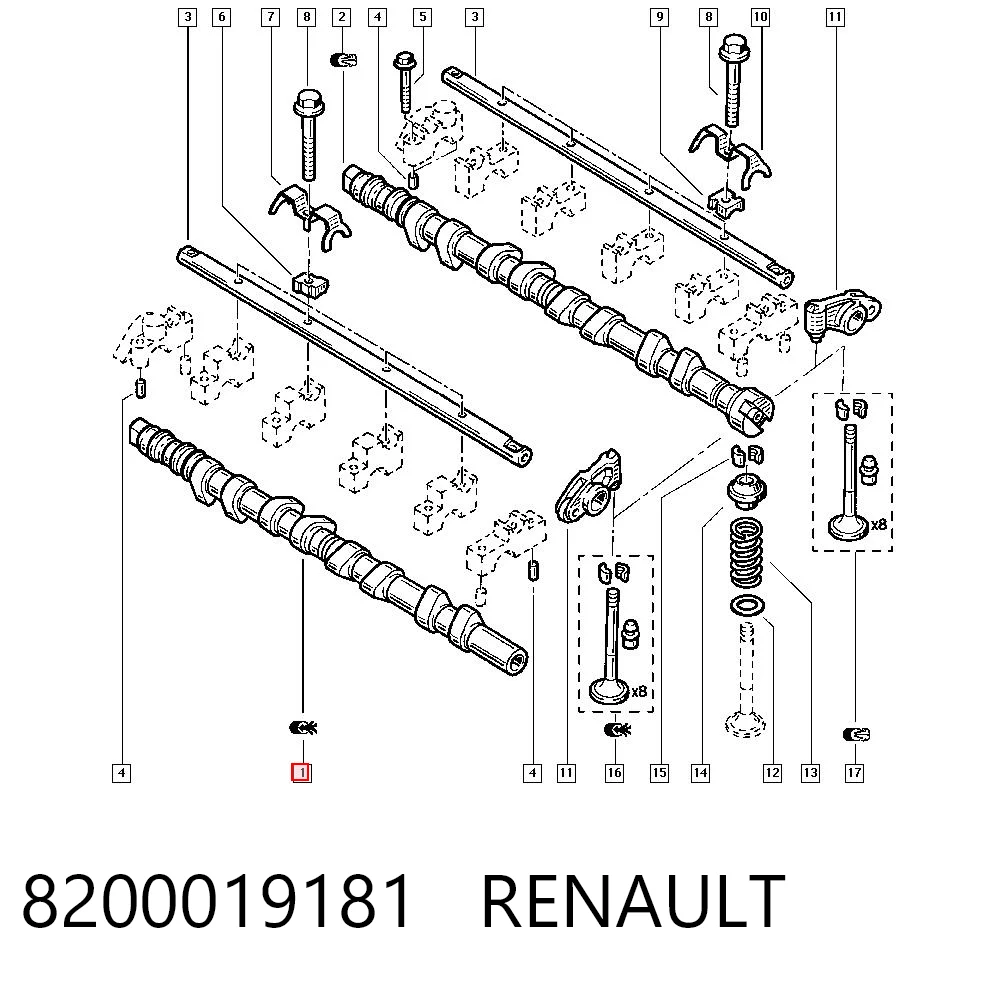 Compre Árvore distribuidora de motor de admissão Renault Master 2