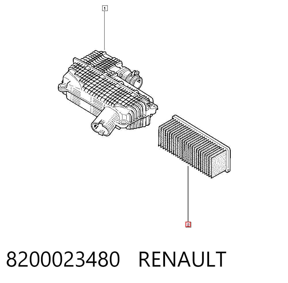 8200023480 Renault (RVI) Filtro de ar