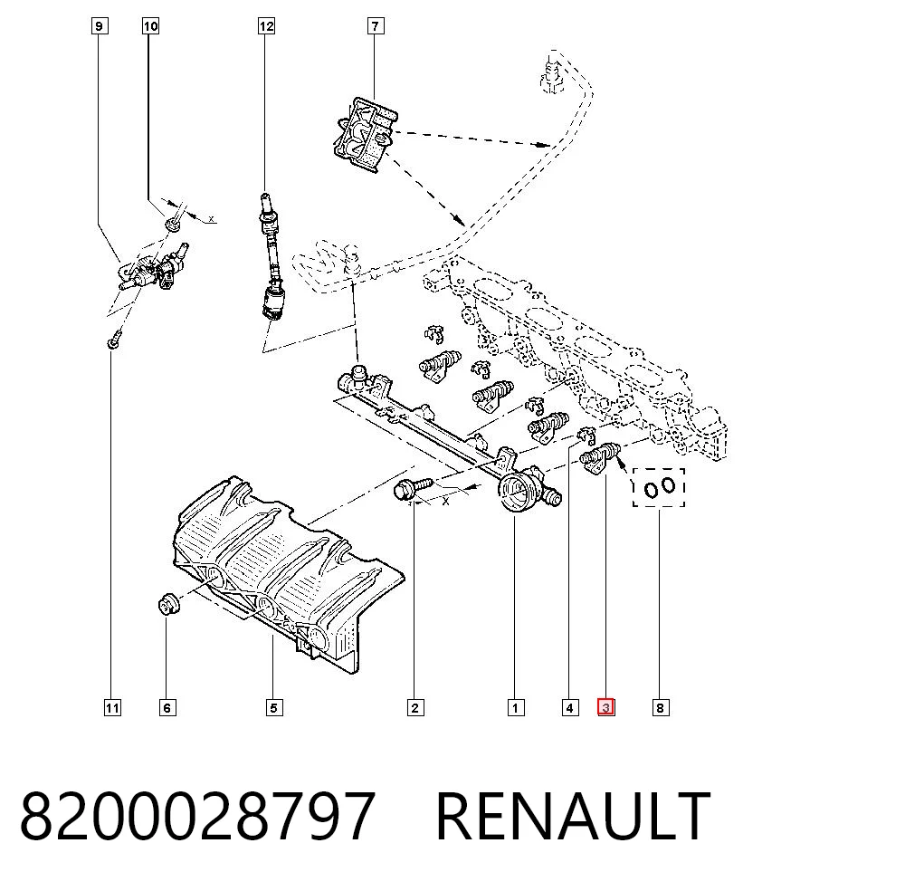 8200028797 Renault (RVI) Injetor de injeção de combustível