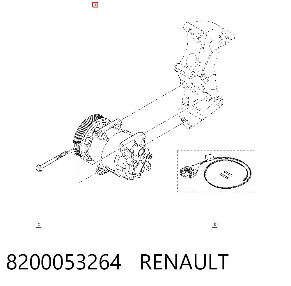 8200053264 Renault (RVI) Compressor de aparelho de ar condicionado