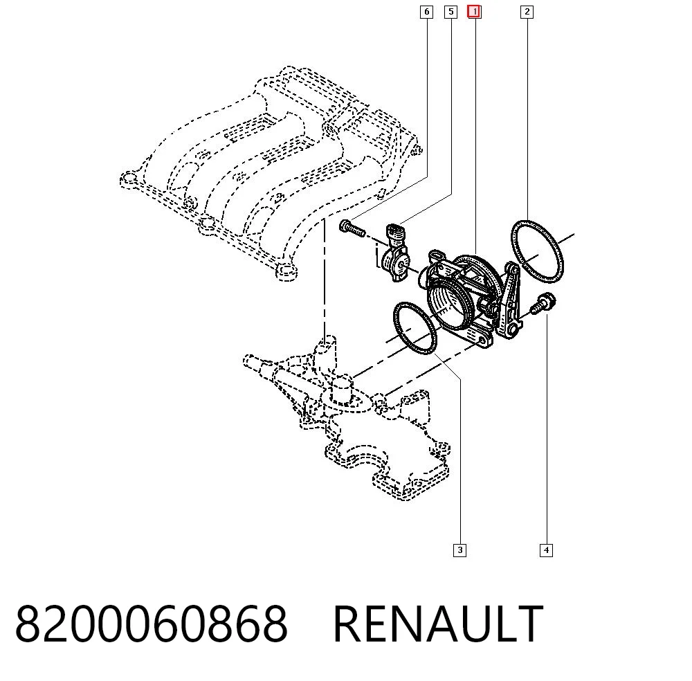 Válvula de borboleta montada Renault Laguna I K56 ao melhor preço