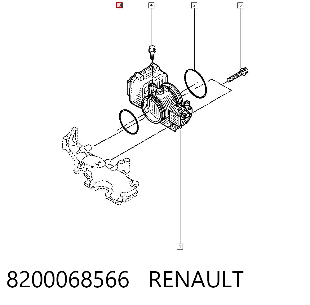 Vedante da válvula de borboleta Renault Scenic II JM0, JM1 ao melhor preço