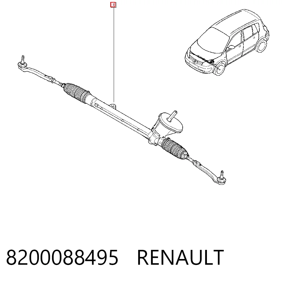 8200088495 Renault (RVI) Cremalheira da direção