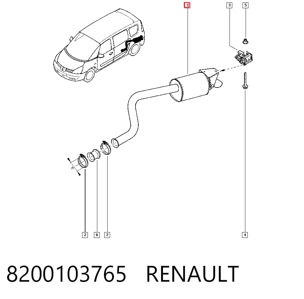 Silenciador, parte traseira Renault Espace IV JK0 ao melhor preço