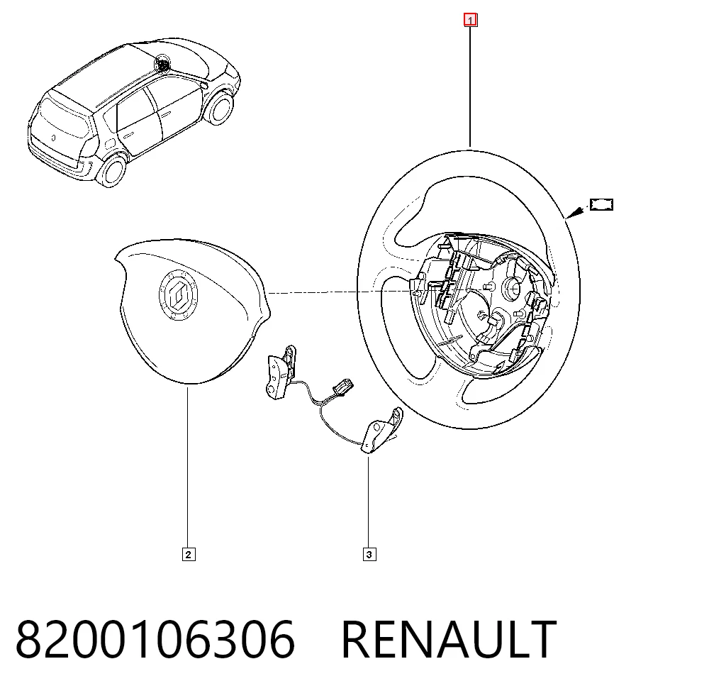 Volante para Renault Scenic II JM0, JM1