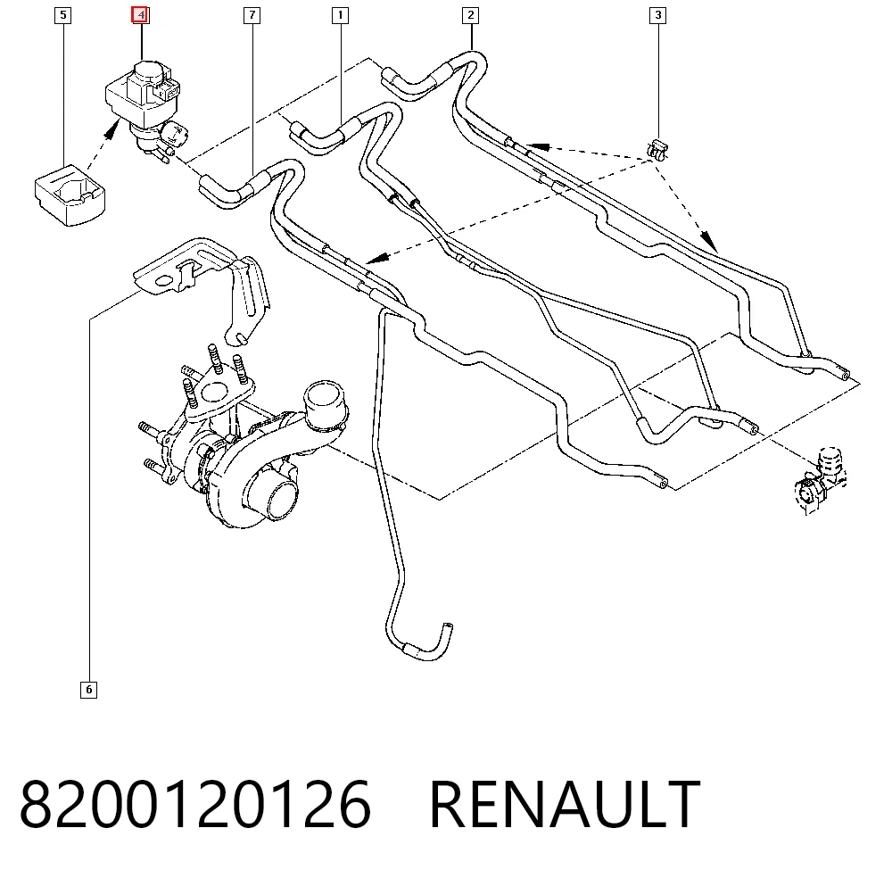 8200120126 Renault (RVI) Convertidor de pressão (solenoide) de supercompressão