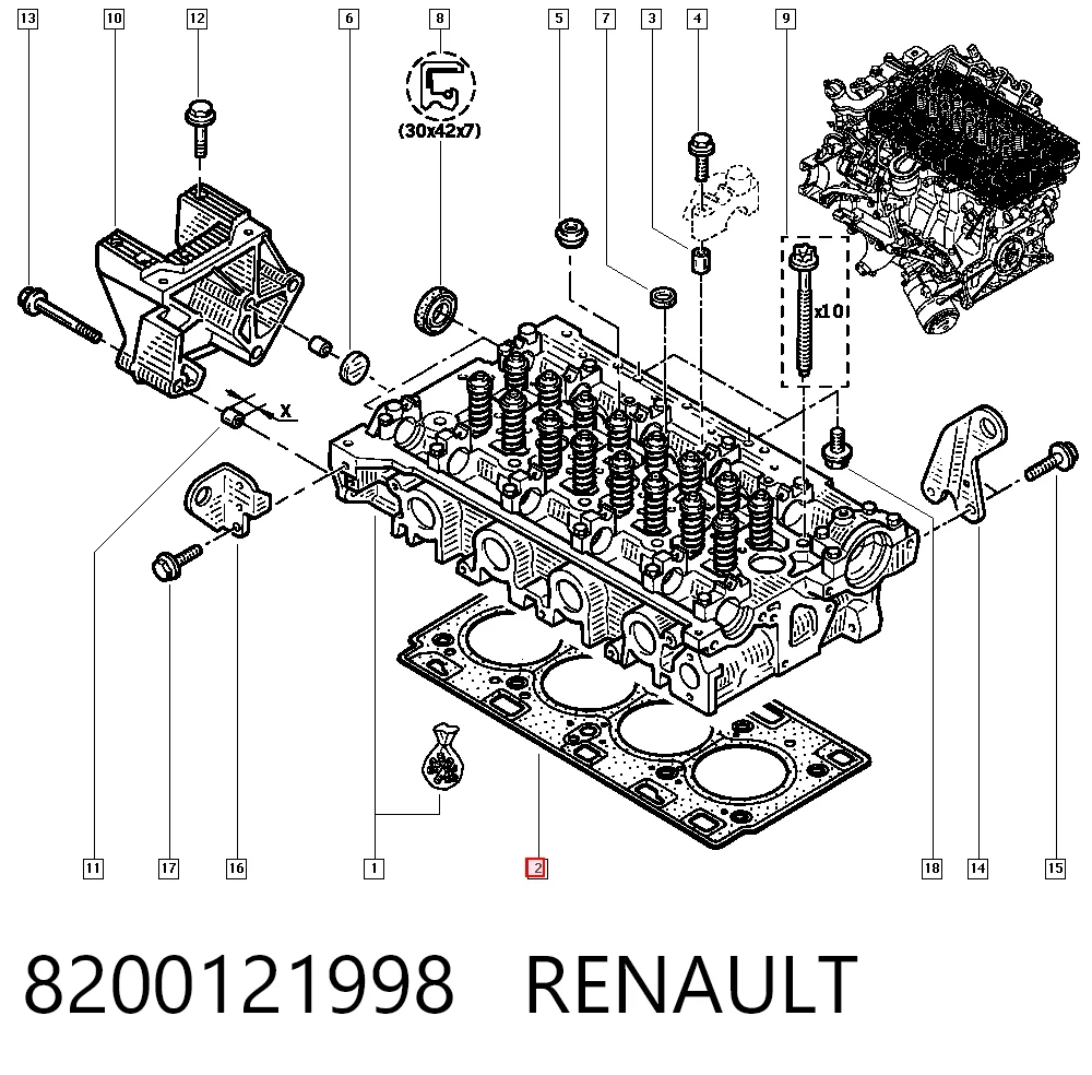 Vedante de cabeça de motor (CBC) Renault Master preço, a partir de 39,47 USD
