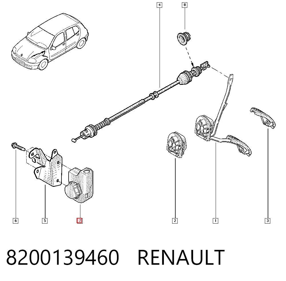 8200139460 Renault (RVI) Sensor de posição de pedal de acelerador (de gás)