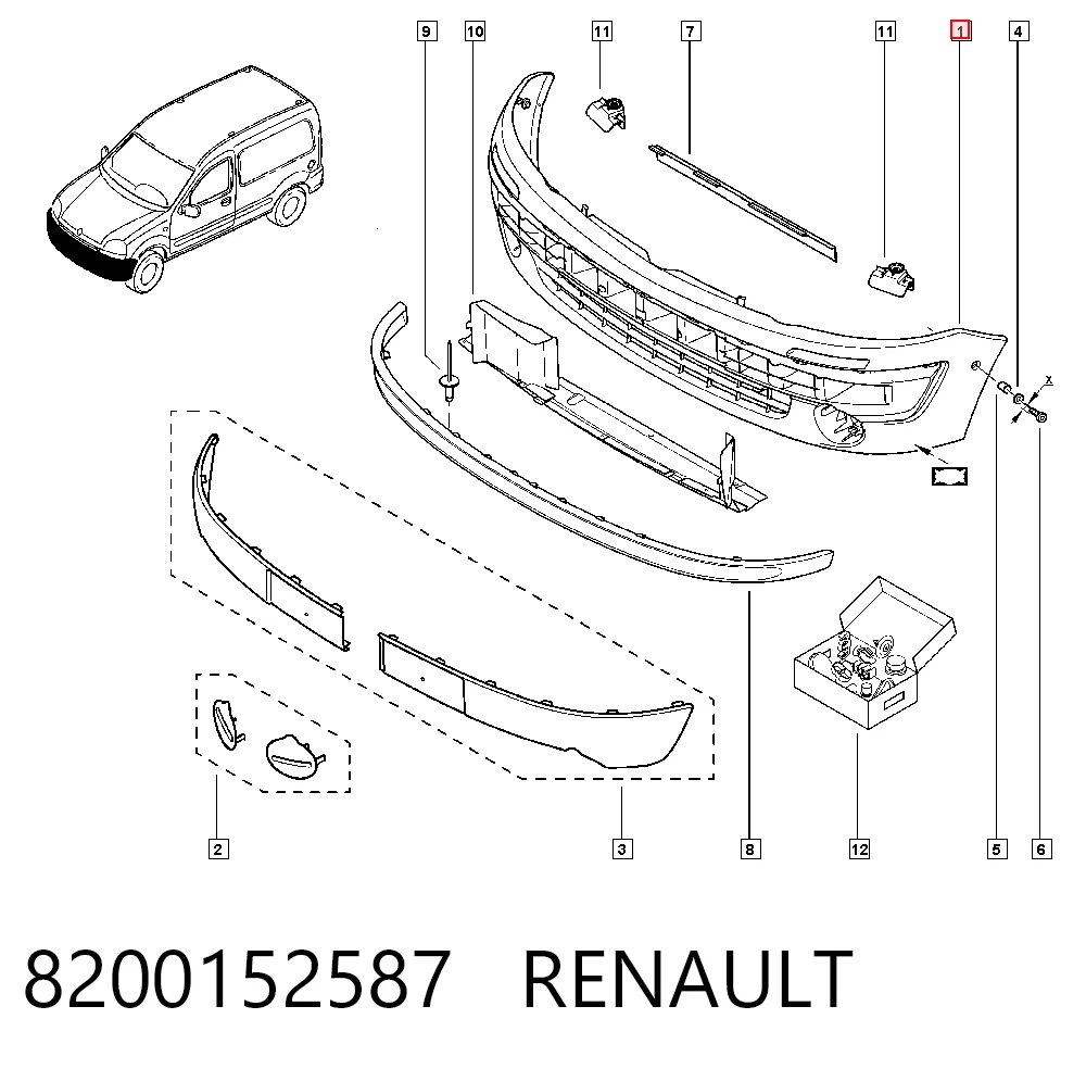 7701056418 Nissan/Infiniti Pára-choque dianteiro