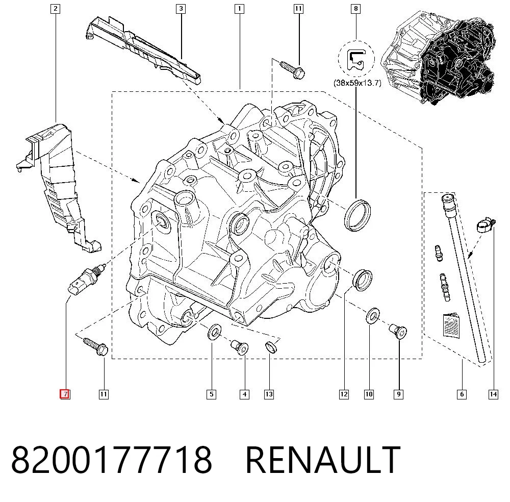8200177718 Renault (RVI) Sensor de ativação das luzes de marcha à ré