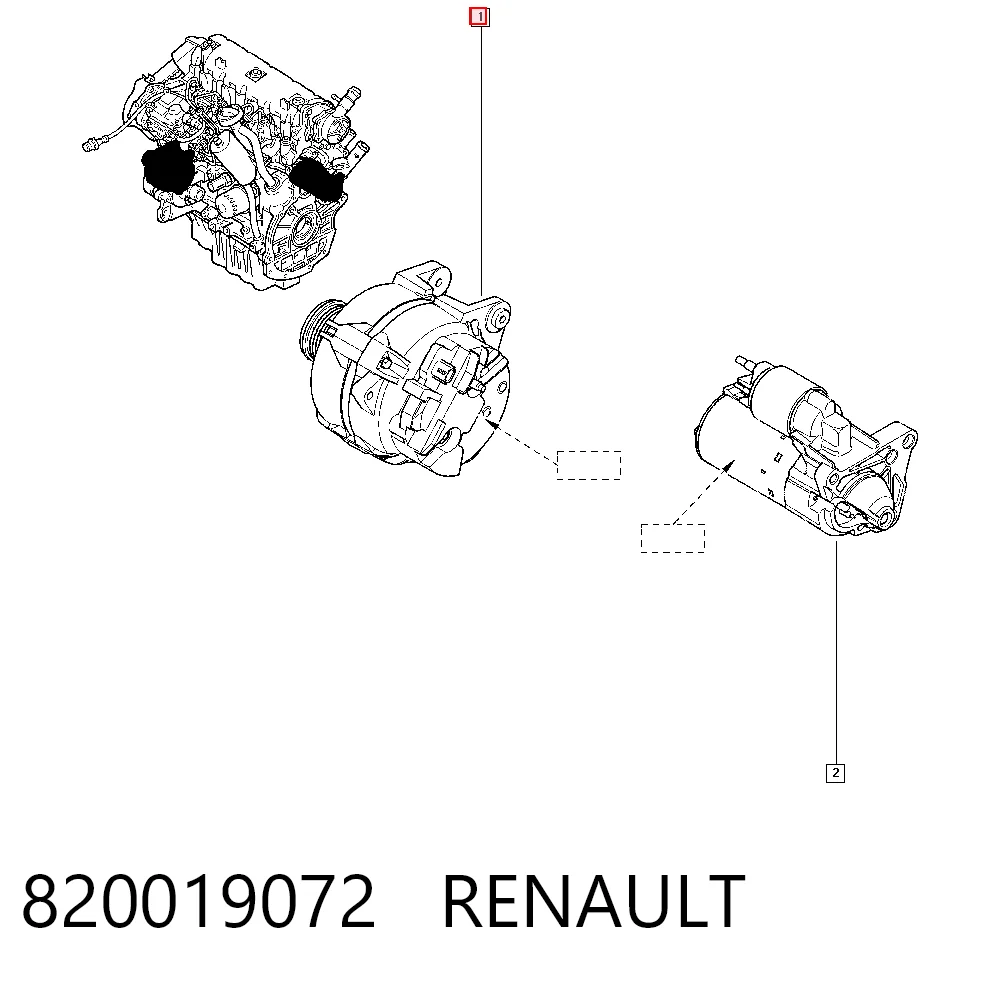 820019072 Renault (RVI) Gerador