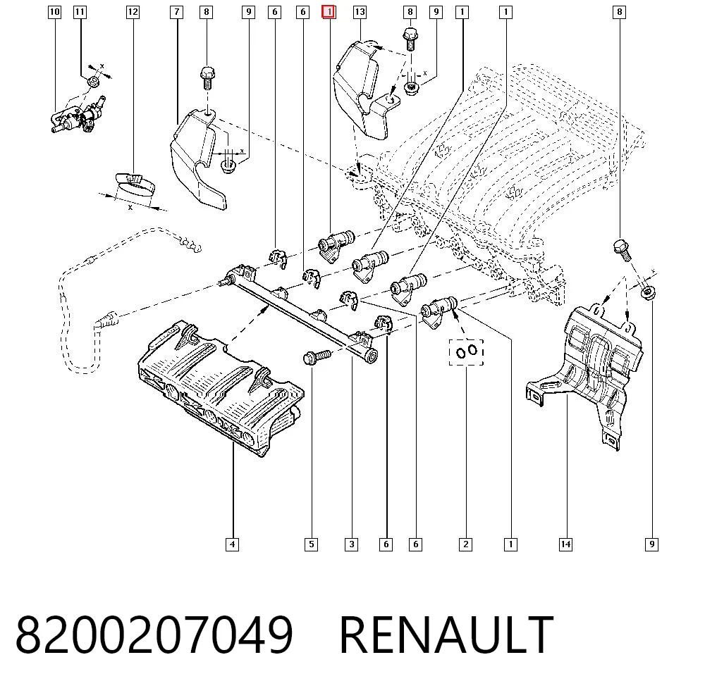 8200207049 Renault (RVI) Injetor de injeção de combustível