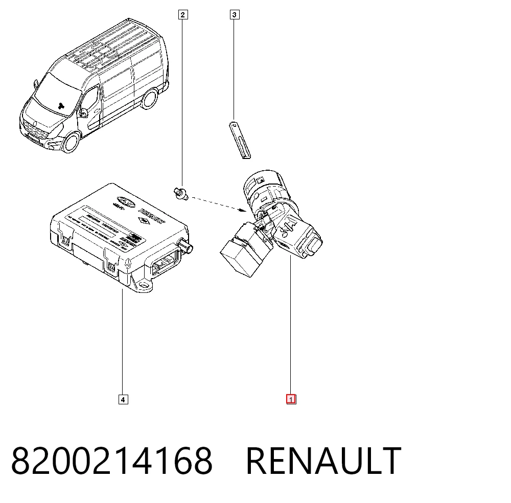 8200214168 Renault (RVI) Fecho de ignição