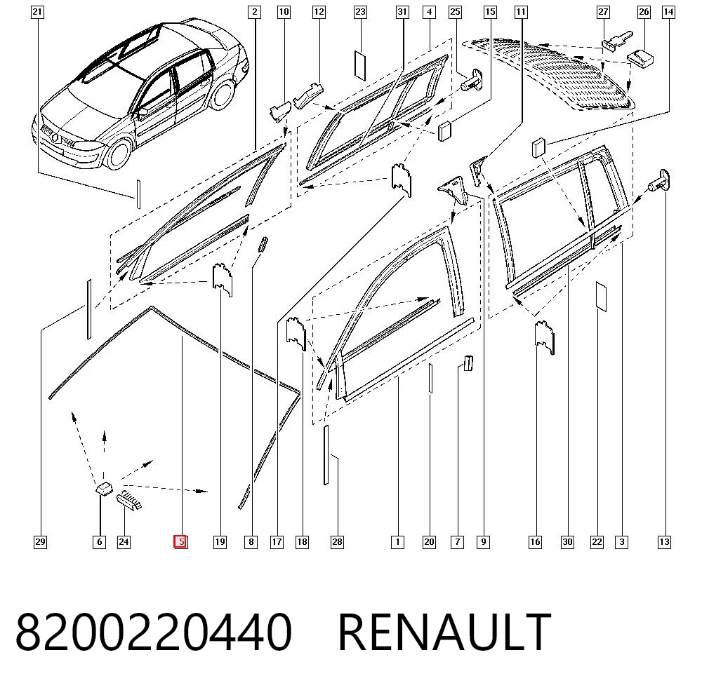 Compactador de pára-brisas Renault Megane II BM0, CM0, BM1, CM1