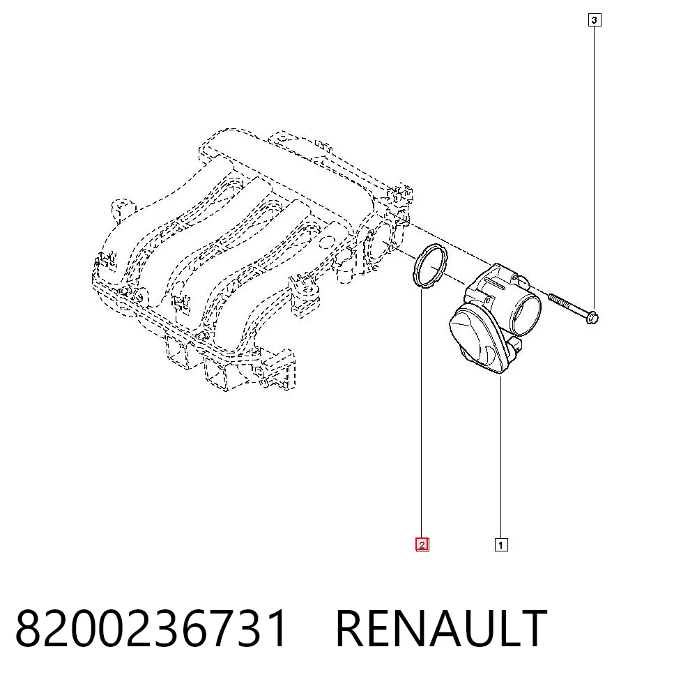 Vedante da válvula de borboleta Nissan/Infiniti 8200236731 preço, a partir de 1,56 USD