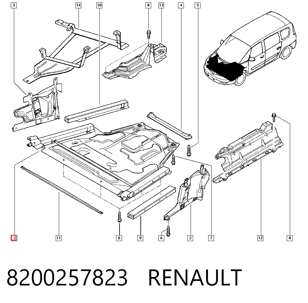 Proteção de motor, de panela (da seção de motor) para Renault Laguna II BG0, BG1