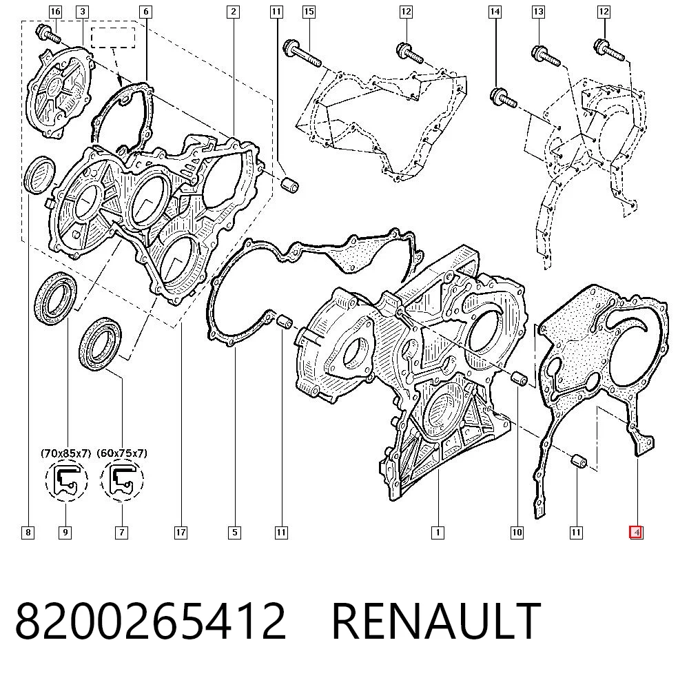 Vedante de tampa dianteira de motor General Motors 9112708 preço, a partir de 23,61 USD
