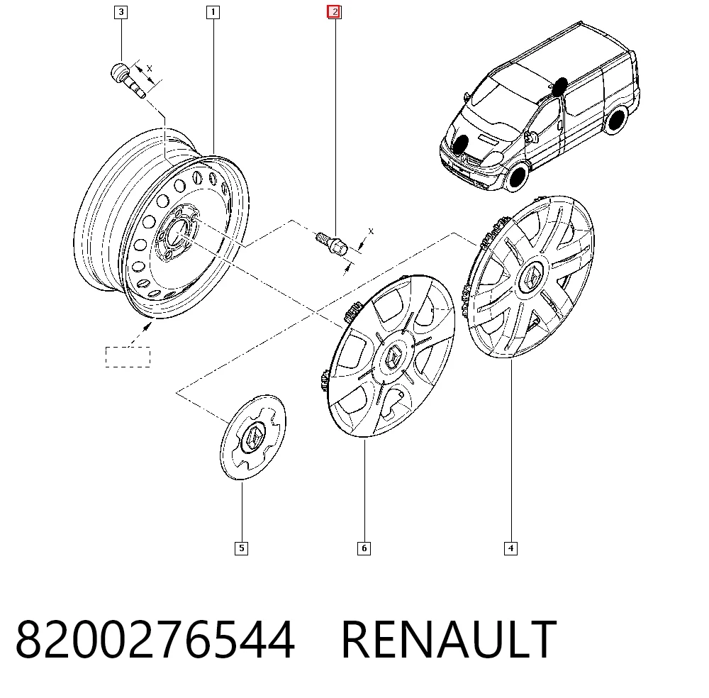 Parafuso de roda para Renault Master FV