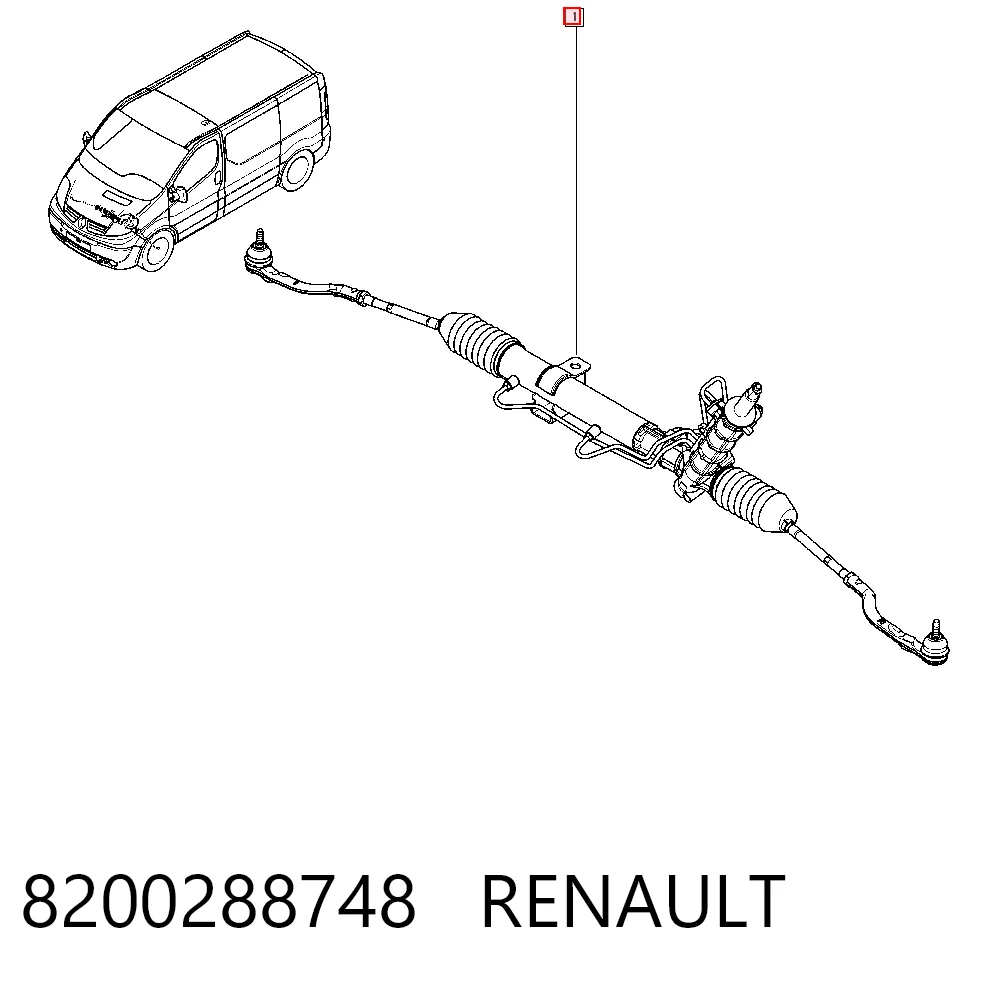 8200288748 Renault (RVI) Cremalheira da direção