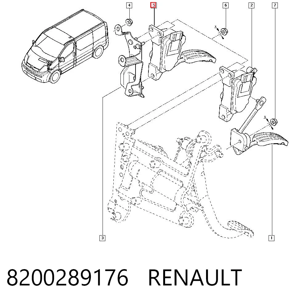 93851978 General Motors Pedal de gás (de acelerador)