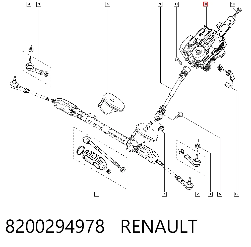 Coluna da direção Renault Clio preço, a partir de 61,29 USD