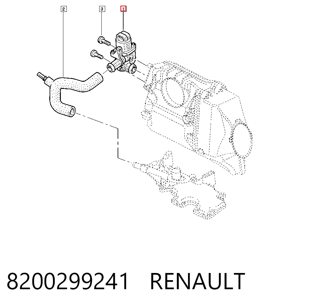 8200299241 Renault (RVI) Válvula (regulador) de marcha a vácuo