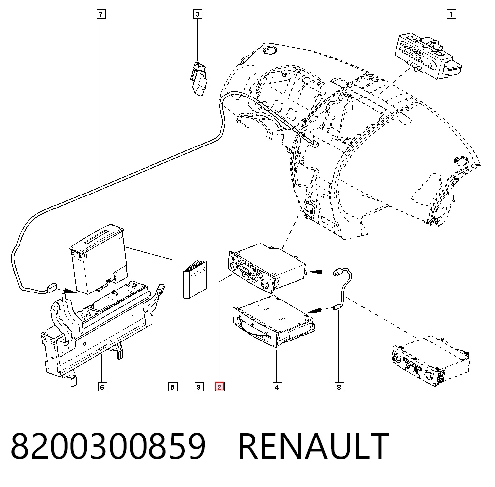 Aparelhagem de som (rádio AM/FM) para Renault Scenic GRAND II JM0, JM1