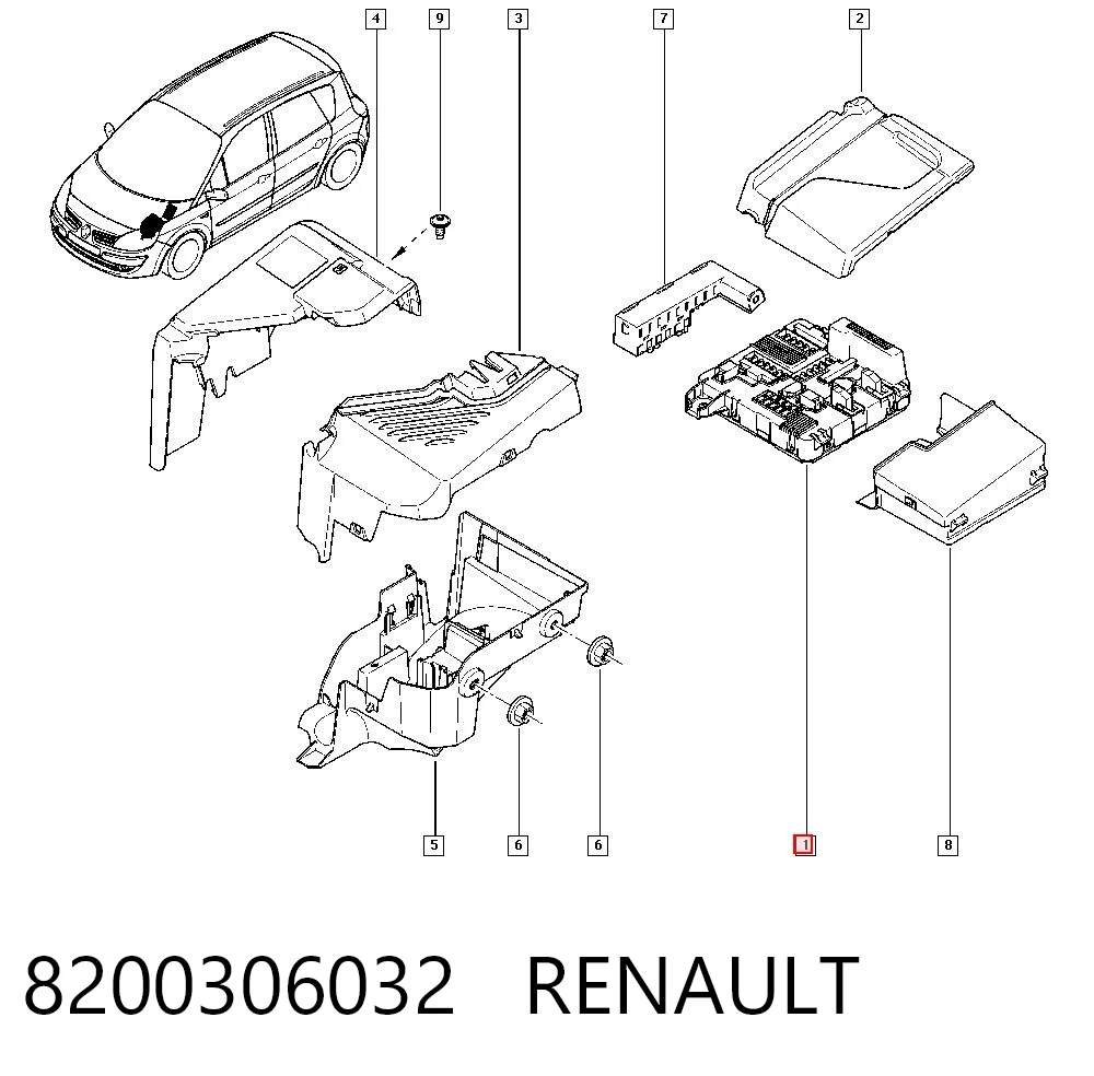 8200306032 Renault (RVI) Unidade de dispositivos de segurança