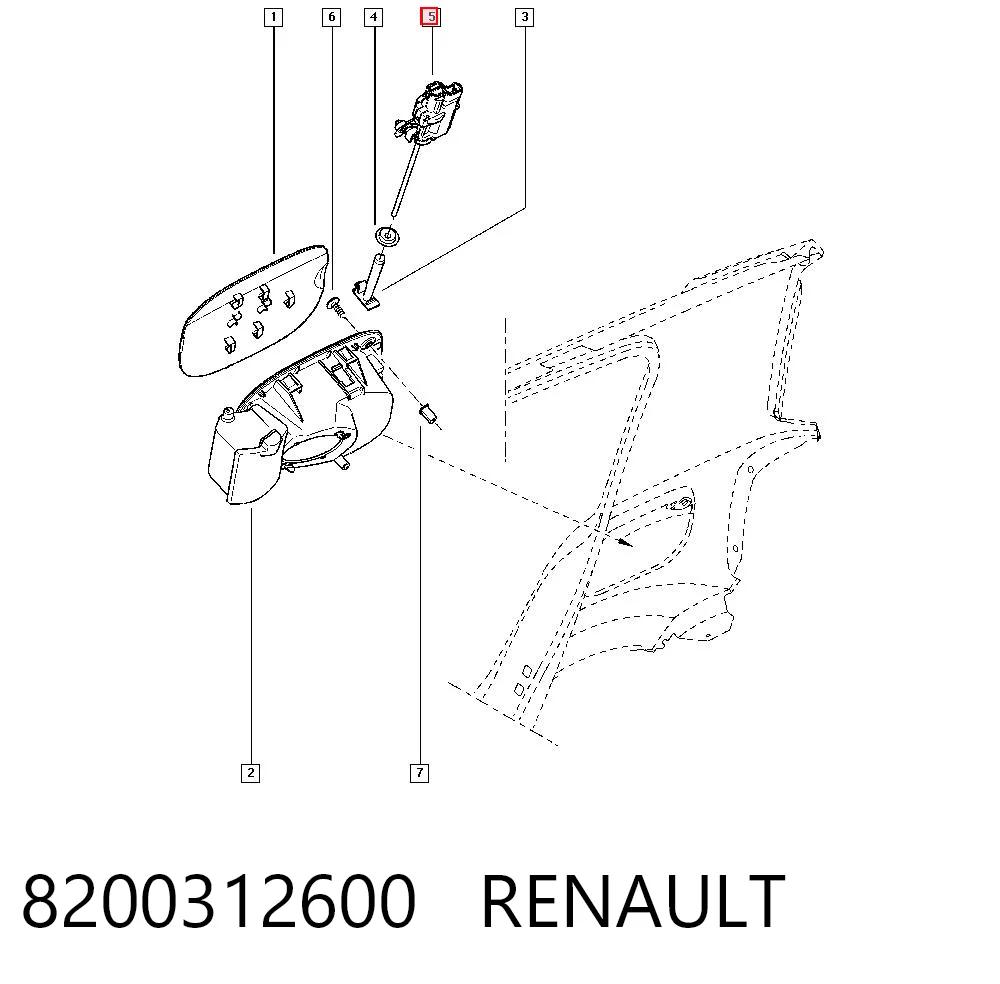 8200312600 Renault (RVI) Motor acionador de abertura do alcapão de tanque