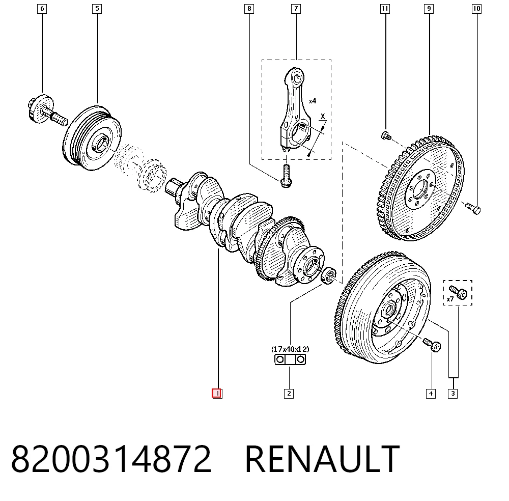 Cambota de motor para Renault Espace IV JK0