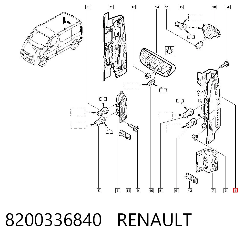 4413012 Nissan/Infiniti Lanterna traseira esquerda