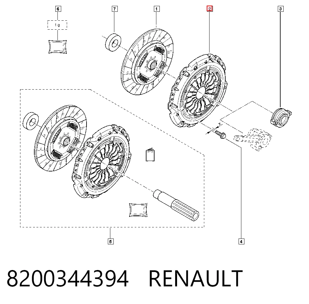 Cesta de embraiagem para Renault Kangoo I KC0, KC1