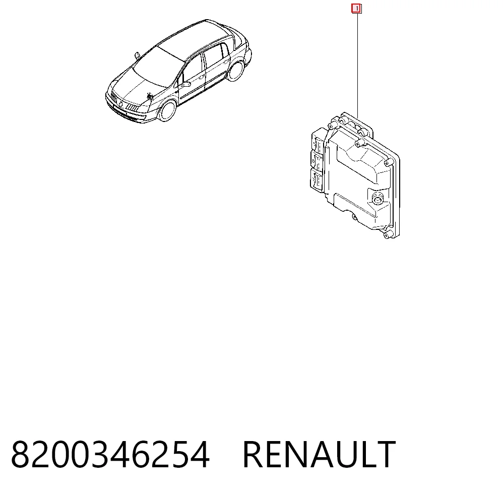 Módulo de direção (Centralina eletrônica) de motor Renault Laguna II BG0, BG1 ao melhor preço