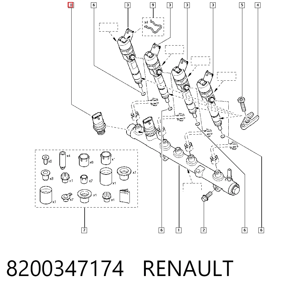 Sensor de pressão de combustível KIA Cerato I LD