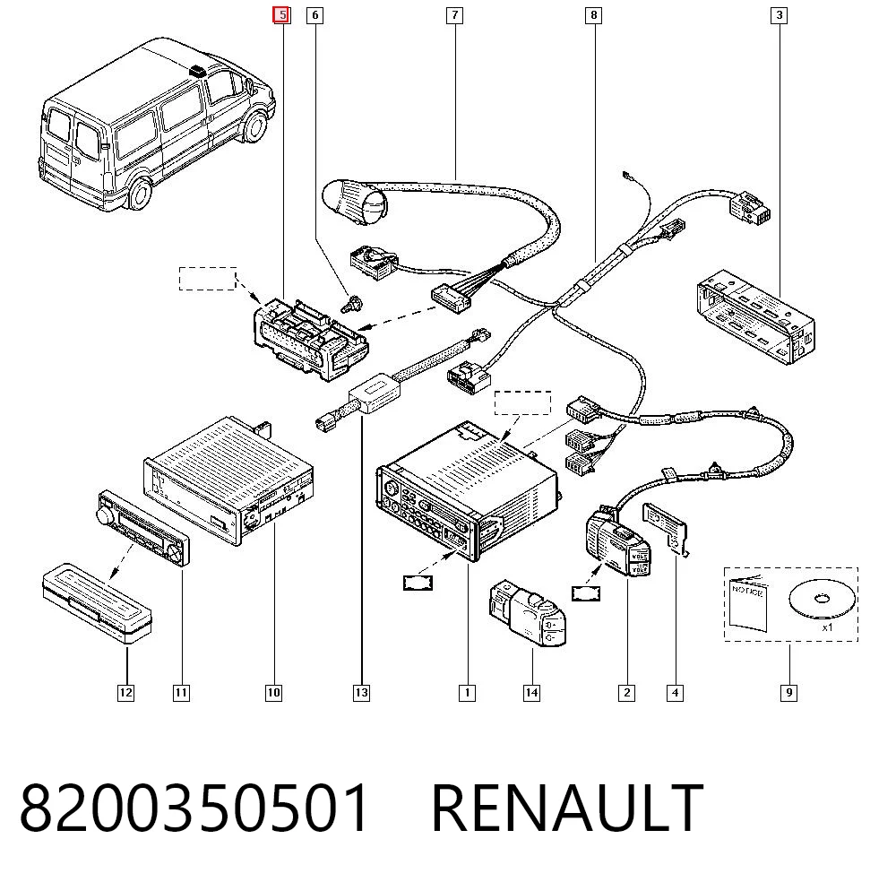 Mostrador multifuncional Renault Clio SYMBOL LB0, LB1, LB2