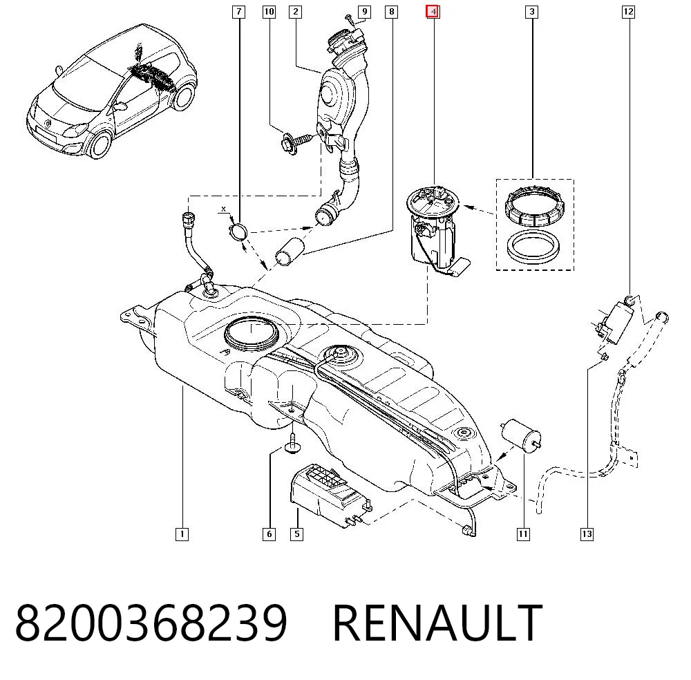 Módulo de bomba de combustível com sensor do nível de combustível Renault Twingo preço, a partir de 45,64 USD