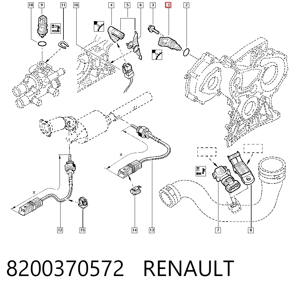 8200370572 Renault (RVI) Sensor de posição da árvore distribuidora