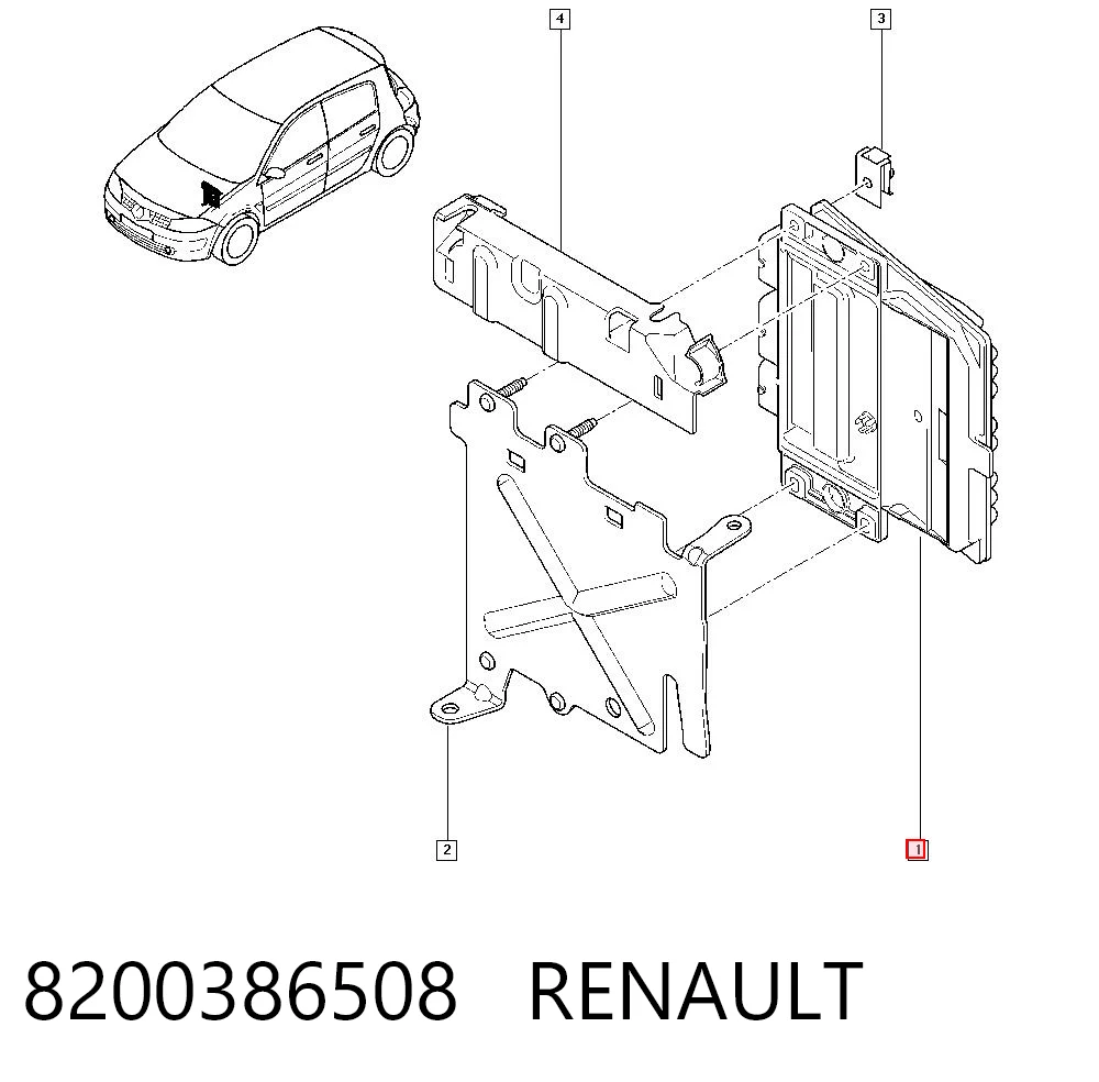 Módulo de direção (Centralina eletrônica) de motor VAG 8200310863