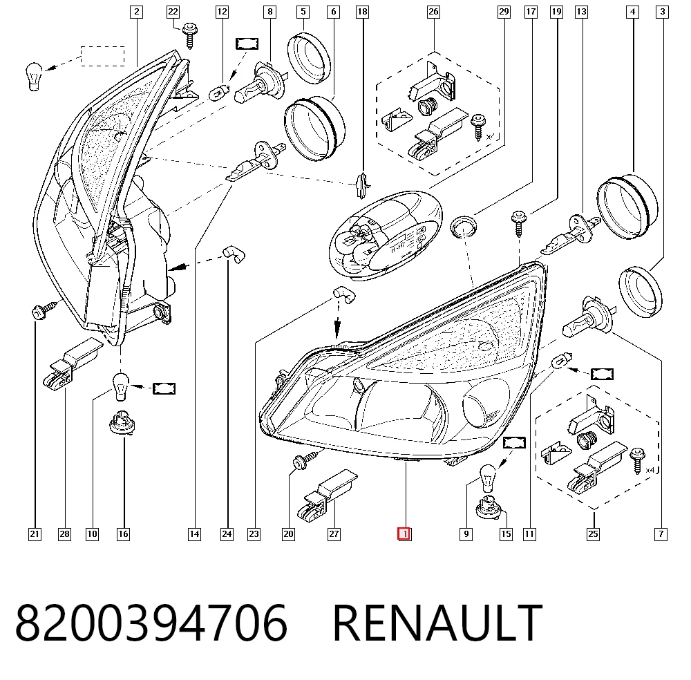  Luz esquerda Renault Espace IV monovolume (JK0) (2002 - 2015) IV