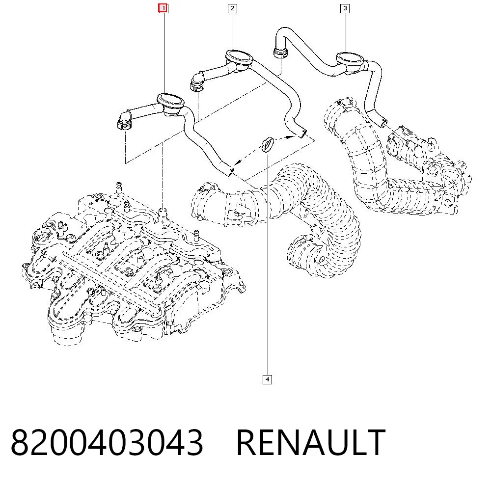 Válvula PCV de ventilação dos gases de cárter 1182600Q0A Nissan/Infiniti